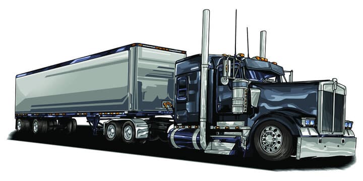 Truck on highway